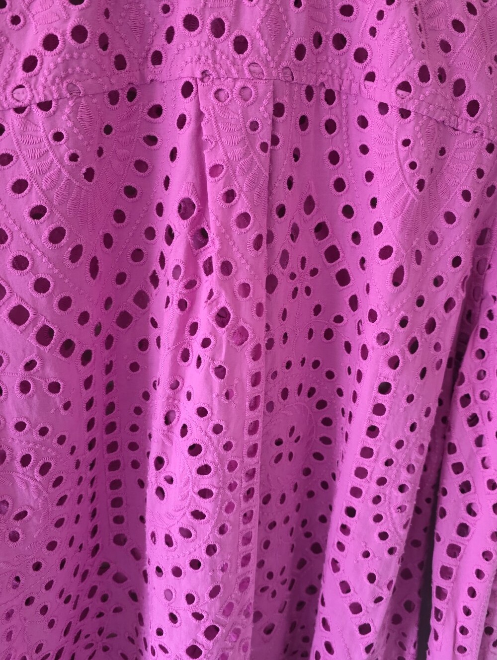 NWT Chico’s L Boho Romantic Resortwear Orchid Pink Eyelet Balloon Sleeve Blouse - Picture 15 of 16